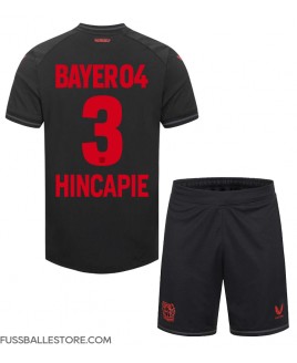 Günstige Bayer Leverkusen Piero Hincapie #3 Heimtrikotsatz Kinder 2023-24 Kurzarm (+ Kurze Hosen)